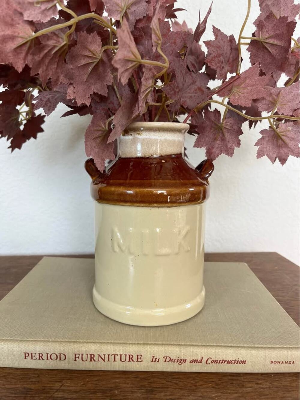 Vintage Style Ceramic Milk Jug Crock